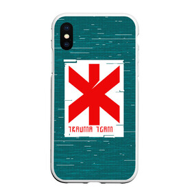 Чехол для iPhone XS Max матовый с принтом TRAUMA TEAM в городе Новоалтайск, Силикон | Область печати: задняя сторона чехла, без боковых панелей | 2019 | cd project red | cyberpunk 2077 | future | hack | night city | samurai | sci fi | андроиды | безумие | будущее | киберпанк 2077 | логотип | роботы | самураи | фантастика | цифры