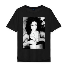 Мужская футболка хлопок Oversize с принтом Monica Bellucci в городе Новоалтайск, 100% хлопок | свободный крой, круглый ворот, “спинка” длиннее передней части | monica bellucci | сваг | стиль | тренд