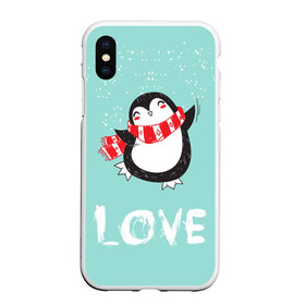 Чехол для iPhone XS Max матовый с принтом Пингвин LOVE в городе Новоалтайск, Силикон | Область печати: задняя сторона чехла, без боковых панелей | linux | детская | зима | зимняя | лёд | новый год | пингвин | пингвин в снегу | пингвин в шарфе | пингвин любовь | пингвинчик | пингвины | северный полюс | снег | холод