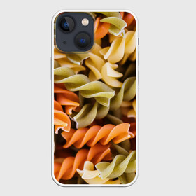 Чехол для iPhone 13 mini с принтом Макароны Спиральки в городе Новоалтайск,  |  | food | italy | pasta | spagetti | еда | едой | изображение | италия | картинка | макарон | макароны | макарошки | мука | мучное | паста | прикол | прикольные | спагетти | спиральки | фото | юмор