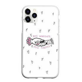 Чехол для iPhone 11 Pro Max матовый с принтом Boys Whatever Dogs Forever в городе Новоалтайск, Силикон |  | boys whatever dogs forever | лапа собаки | мальчики навсегда