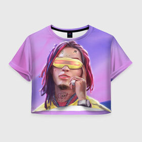 Женская футболка Cropp-top Lil Pump: в городе Новоалтайск, 100% полиэстер | круглая горловина, длина футболки до линии талии, рукава с отворотами | drumtick | elementary | esketit | esskeetit | gang | garcia | gazzy | gucci | guccigang | jetski | pump | rap | trap | usa | газзи | гарсия | лил | памп | рэп | сша | трап | эщкере