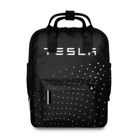 Женский рюкзак 3D с принтом TESLA в городе Новоалтайск, 100% полиэстер | лямки с регулируемой длиной, сверху ручки, чтобы рюкзак нести как сумку. Основное отделение закрывается на молнию, как и внешний карман. Внутри два дополнительных кармана, один из которых закрывается на молнию. По бокам два дополнительных кармашка, куда поместится маленькая бутылочка
 | auto | car | cars | coil | electro | elon | future | logo | moto | motors | musk | pixel | tesla | авто | автомобили | автомобиль | будущее | илон | лого | логотип | маск | мото | моторс | символ | тесла | электричество | электро