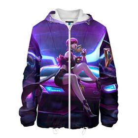 Мужская куртка 3D с принтом Evelynn в городе Новоалтайск, ткань верха — 100% полиэстер, подклад — флис | прямой крой, подол и капюшон оформлены резинкой с фиксаторами, два кармана без застежек по бокам, один большой потайной карман на груди. Карман на груди застегивается на липучку | agony | evelynn | game | hug | legends | legue | legueoflegends | lol | агонии | игра | легенд | лига | лигалегенд | лол | объятия | эвелинн