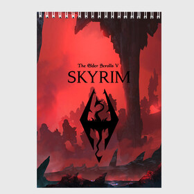 Скетчбук с принтом The Elder Scrolls SKYRIM в городе Новоалтайск, 100% бумага
 | 48 листов, плотность листов — 100 г/м2, плотность картонной обложки — 250 г/м2. Листы скреплены сверху удобной пружинной спиралью | art game | art skyrim | forest | game | skyrim | the elder scrolls v skyrim | горы | довакин | древние свитки | игра | лес | небо | скайрим