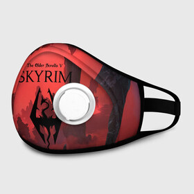 Маска из неопрена с принтом The Elder Scrolls SKYRIM в городе Новоалтайск, неопрен 100% | Форма огибающая нос. Резинки для ушей с дополнительной резинкой на затылке. Клапан для выдоха для активного дыхания при занятиях спортом. Эластичный материал маски и окантовки для лучшего растяжения и прилегания маски.  | art game | art skyrim | forest | game | skyrim | the elder scrolls v skyrim | горы | довакин | древние свитки | игра | лес | небо | скайрим