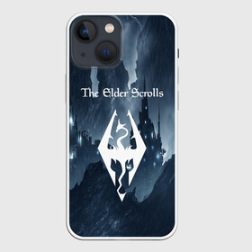Чехол для iPhone 13 mini с принтом THE ELDER SCROLLS в городе Новоалтайск,  |  | art game | art skyrim | forest | game | skyrim | the elder scrolls v skyrim | горы | довакин | древние свитки | игра | лес | небо | скайрим
