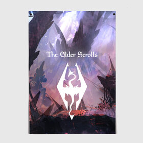 Постер с принтом THE ELDER SCROLLS в городе Новоалтайск, 100% бумага
 | бумага, плотность 150 мг. Матовая, но за счет высокого коэффициента гладкости имеет небольшой блеск и дает на свету блики, но в отличии от глянцевой бумаги не покрыта лаком | art game | art skyrim | forest | game | skyrim | the elder scrolls v skyrim | горы | довакин | древние свитки | игра | лес | небо | скайрим