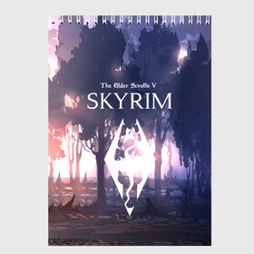 Скетчбук с принтом The Elder Scrolls в городе Новоалтайск, 100% бумага
 | 48 листов, плотность листов — 100 г/м2, плотность картонной обложки — 250 г/м2. Листы скреплены сверху удобной пружинной спиралью | art game | art skyrim | forest | game | skyrim | the elder scrolls v skyrim | горы | довакин | древние свитки | игра | лес | небо | скайрим