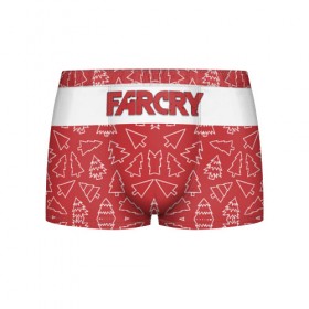 Мужские трусы 3D с принтом Far Cry Новогодний в городе Новоалтайск, 50% хлопок, 50% полиэстер | классическая посадка, на поясе мягкая тканевая резинка | 