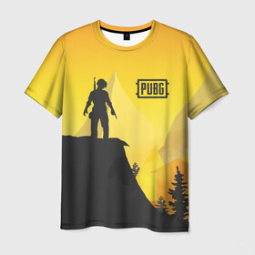 Мужская футболка 3D с принтом PUBG в городе Новоалтайск, 100% полиэфир | прямой крой, круглый вырез горловины, длина до линии бедер | battle | battlegrounds | chicken | dinner | game | games | player | playerunknowns | pubg | royale | unknown | winner | битва | игра | игрок | игры | королевская | курица | обед | пабг | победитель | сковорода | сковородка