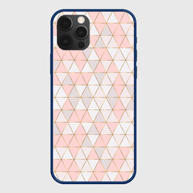 Чехол для iPhone 12 Pro Max с принтом Rose gold в городе Новоалтайск, Силикон |  | Тематика изображения на принте: геометрия | золото | паттерн | розовый | треугольник