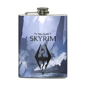 Фляга с принтом THE ELDER SCROLLS 5 SKYRIM в городе Новоалтайск, металлический корпус | емкость 0,22 л, размер 125 х 94 мм. Виниловая наклейка запечатывается полностью | Тематика изображения на принте: art game | art skyrim | forest | game | skyrim | the elder scrolls v skyrim | горы | довакин | древние свитки | игра | лес | небо | скайрим