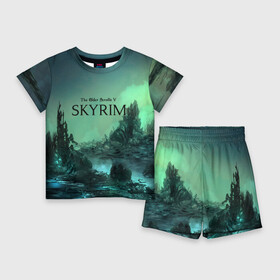 Детский костюм с шортами 3D с принтом SKYRIM в городе Новоалтайск,  |  | art game | art skyrim | forest | game | skyrim | the elder scrolls v skyrim | горы | довакин | древние свитки | игра | лес | небо | скайрим