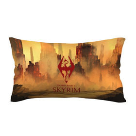 Подушка 3D антистресс с принтом SKYRIM THE ELDER SCROLLS в городе Новоалтайск, наволочка — 100% полиэстер, наполнитель — вспененный полистирол | состоит из подушки и наволочки на молнии | art game | art skyrim | forest | game | skyrim | the elder scrolls v skyrim | горы | довакин | древние свитки | игра | лес | небо | скайрим