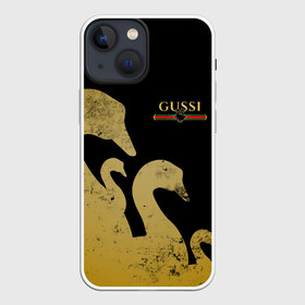 Чехол для iPhone 13 mini с принтом GUSSI GOLD в городе Новоалтайск,  |  | fasion | gold | gucci | gussi | trend | гусси | гуччи | золото | золотой | мода | одежда | тренд | тренды