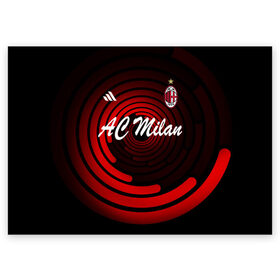 Поздравительная открытка с принтом AC Milan в городе Новоалтайск, 100% бумага | плотность бумаги 280 г/м2, матовая, на обратной стороне линовка и место для марки
 | ac milan | i rossoneri | il diavolo | дьяволы | италия | итальянский | клуб | красно чёрные | лидер | лучший | милан | профессиональный | рекордсмен | самый | спортивный | суперкубок | успешный | форма