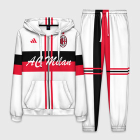 Мужской костюм 3D с принтом AC Milan в городе Новоалтайск, 100% полиэстер | Манжеты и пояс оформлены тканевой резинкой, двухслойный капюшон со шнурком для регулировки, карманы спереди | ac milan | i rossoneri | il diavolo | дьяволы | италия | итальянский | клуб | красно чёрные | лидер | лучший | милан | профессиональный | рекордсмен | самый | спортивный | суперкубок | успешный | форма