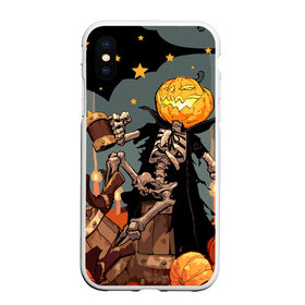 Чехол для iPhone XS Max матовый с принтом Halloween в городе Новоалтайск, Силикон | Область печати: задняя сторона чехла, без боковых панелей | аниме | ведьма | девушка | зомби | ирландия | кладбище | колдун | кости | кошки | летучие | луна | мертвец | мёртвые | монстры | мыши | ночь | оборотни | пауки | паутина | подарок | праздник | свет | свечи