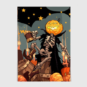 Постер с принтом Halloween в городе Новоалтайск, 100% бумага
 | бумага, плотность 150 мг. Матовая, но за счет высокого коэффициента гладкости имеет небольшой блеск и дает на свету блики, но в отличии от глянцевой бумаги не покрыта лаком | аниме | ведьма | девушка | зомби | ирландия | кладбище | колдун | кости | кошки | летучие | луна | мертвец | мёртвые | монстры | мыши | ночь | оборотни | пауки | паутина | подарок | праздник | свет | свечи