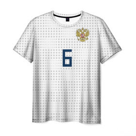 Мужская футболка 3D с принтом Черышев away 2018 в городе Новоалтайск, 100% полиэфир | прямой крой, круглый вырез горловины, длина до линии бедер | championship | cheryshev | cup | denis | russia | world | денис | мира | мундиаль | россия | чемпионат | черышев