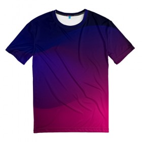 Мужская футболка 3D с принтом Abstract simple colors в городе Новоалтайск, 100% полиэфир | прямой крой, круглый вырез горловины, длина до линии бедер | Тематика изображения на принте: abstract | blue | gradient | iphone | red | theme | абстракция | айфон | градиент | заставка | тема