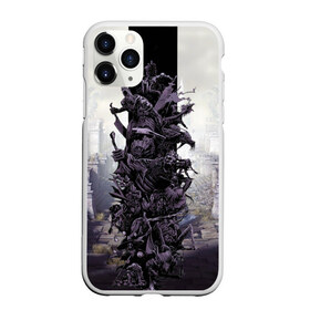 Чехол для iPhone 11 Pro матовый с принтом Dark Souls Boss Collaboration в городе Новоалтайск, Силикон |  | boss | dark souls | demons | skull | демоны | кости | темные души | черепа