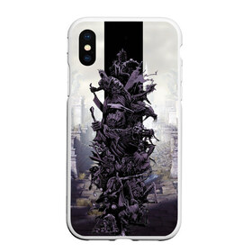 Чехол для iPhone XS Max матовый с принтом Dark Souls Boss Collaboration в городе Новоалтайск, Силикон | Область печати: задняя сторона чехла, без боковых панелей | boss | dark souls | demons | skull | демоны | кости | темные души | черепа