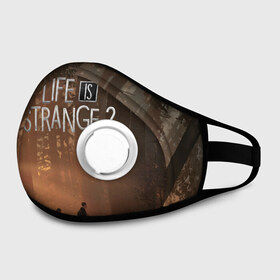 Маска из неопрена с принтом Life is Strange 2 в городе Новоалтайск, неопрен 100% | Форма огибающая нос. Резинки для ушей с дополнительной резинкой на затылке. Клапан для выдоха для активного дыхания при занятиях спортом. Эластичный материал маски и окантовки для лучшего растяжения и прилегания маски.  | adventure | life | life is strange | road | video game | дороги | жизнь | закат | квест | лес | приключения
