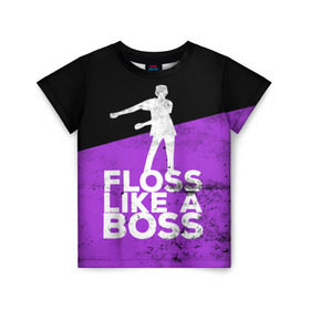 Детская футболка 3D с принтом Floss Like A Boss в городе Новоалтайск, 100% гипоаллергенный полиэфир | прямой крой, круглый вырез горловины, длина до линии бедер, чуть спущенное плечо, ткань немного тянется | battle | boss | epic | floss | fortnite | game | games | lama | pubg | pvp | royale | save | survival | the | world | битва | выживание | дроп | игра | игры | королевская | лама | массакр | мир | пабг | спасти | фортнайт