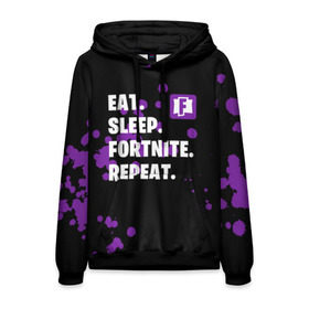 Мужская толстовка 3D с принтом Eat Sleep Fortnite Repeat в городе Новоалтайск, 100% полиэстер | двухслойный капюшон со шнурком для регулировки, мягкие манжеты на рукавах и по низу толстовки, спереди карман-кенгуру с мягким внутренним слоем. | battle | boss | epic | floss | fortnite | game | games | lama | pubg | pvp | royale | save | survival | the | world | битва | выживание | дроп | игра | игры | королевская | лама | массакр | мир | пабг | спасти | фортнайт