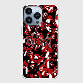 Чехол для iPhone 13 Pro с принтом SlipKnot камуфляж в городе Новоалтайск,  |  | Тематика изображения на принте: белый | гранж | красный | лица | маска | маски | метал | милитари | ню метал | паттрен | слипкнот | слипнот | участники | черный