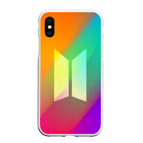 Чехол для iPhone XS Max матовый с принтом BTS в городе Новоалтайск, Силикон | Область печати: задняя сторона чехла, без боковых панелей | abstract | bt21 | bts | bts army | bts stickers | colors | j hope | jimin | jin | jungkook | k pop | rap monster | rapmon | suga | v | абстракция | бтс | корея | стикеры bts