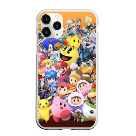 Чехол для iPhone 11 Pro матовый с принтом Super Smash Bros в городе Новоалтайск, Силикон |  | donkey | fighting | kong | mario | nintendo | pokemon | super | байонетта | бельмонты | клауд | мегамен | пикачу | пэкмэн | рихтер | рю | саймон | солид | соник | страйф | файтинг