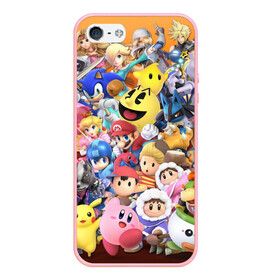 Чехол для iPhone 5/5S матовый с принтом Super Smash Bros в городе Новоалтайск, Силикон | Область печати: задняя сторона чехла, без боковых панелей | donkey | fighting | kong | mario | nintendo | pokemon | super | байонетта | бельмонты | клауд | мегамен | пикачу | пэкмэн | рихтер | рю | саймон | солид | соник | страйф | файтинг