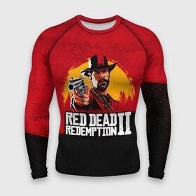 Мужской рашгард 3D с принтом Red Dead Redemption 2 в городе Новоалтайск,  |  | dead | die | flag | game | games | gta | rdr | rdr2 | red | redemption | rockstar | sun | sunset | western | вестерн | выкуп | гта | дикий | закат | запад | игра | игры | красный | мертвый | поле | рдр | рдр2 | рокстар | солнце
