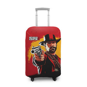 Чехол для чемодана 3D с принтом Red Dead Redemption 2 в городе Новоалтайск, 86% полиэфир, 14% спандекс | двустороннее нанесение принта, прорези для ручек и колес | dead | die | flag | game | games | gta | rdr | rdr2 | red | redemption | rockstar | sun | sunset | western | вестерн | выкуп | гта | дикий | закат | запад | игра | игры | красный | мертвый | поле | рдр | рдр2 | рокстар | солнце