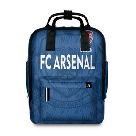 Женский рюкзак 3D с принтом FC Arsenal в городе Новоалтайск, 100% полиэстер | лямки с регулируемой длиной, сверху ручки, чтобы рюкзак нести как сумку. Основное отделение закрывается на молнию, как и внешний карман. Внутри два дополнительных кармана, один из которых закрывается на молнию. По бокам два дополнительных кармашка, куда поместится маленькая бутылочка
 | arsenal | arsenal football club | арсенал | футбольный клуб
