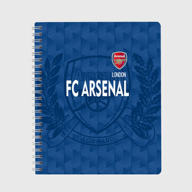 Тетрадь с принтом FC Arsenal в городе Новоалтайск, 100% бумага | 48 листов, плотность листов — 60 г/м2, плотность картонной обложки — 250 г/м2. Листы скреплены сбоку удобной пружинной спиралью. Уголки страниц и обложки скругленные. Цвет линий — светло-серый
 | Тематика изображения на принте: arsenal | arsenal football club | арсенал | футбольный клуб