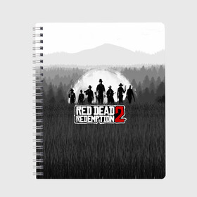 Тетрадь с принтом Red Dead Redemption 2 в городе Новоалтайск, 100% бумага | 48 листов, плотность листов — 60 г/м2, плотность картонной обложки — 250 г/м2. Листы скреплены сбоку удобной пружинной спиралью. Уголки страниц и обложки скругленные. Цвет линий — светло-серый
 | game | red dead | red dead redemption 2 | redemption 2 | rockstar games | бандиты | дикий запад | игры | ковбои | оружие