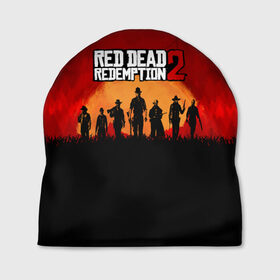 Шапка 3D с принтом RDR 2 в городе Новоалтайск, 100% полиэстер | универсальный размер, печать по всей поверхности изделия | game | red dead | red dead redemption 2 | redemption 2 | rockstar games | бандиты | дикий запад | игры | ковбои | оружие