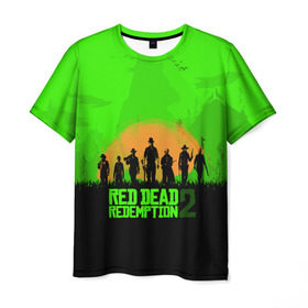 Мужская футболка 3D с принтом RED DEAD REDEMPTION в городе Новоалтайск, 100% полиэфир | прямой крой, круглый вырез горловины, длина до линии бедер | 