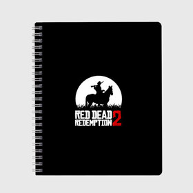 Тетрадь с принтом RED DEAD REDEMPTION в городе Новоалтайск, 100% бумага | 48 листов, плотность листов — 60 г/м2, плотность картонной обложки — 250 г/м2. Листы скреплены сбоку удобной пружинной спиралью. Уголки страниц и обложки скругленные. Цвет линий — светло-серый
 | game | red dead | red dead redemption 2 | redemption 2 | rockstar games | бандиты | дикий запад | игры | ковбои | оружие