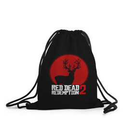 Рюкзак-мешок 3D с принтом red dead redemption 2 в городе Новоалтайск, 100% полиэстер | плотность ткани — 200 г/м2, размер — 35 х 45 см; лямки — толстые шнурки, застежка на шнуровке, без карманов и подкладки | game | red dead | red dead redemption 2 | redemption 2 | rockstar games | бандиты | дикий запад | игры | ковбои | оружие