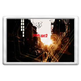 Магнит 45*70 с принтом DYING LIGHT в городе Новоалтайск, Пластик | Размер: 78*52 мм; Размер печати: 70*45 | baggie | dying light | game | good night good luck | survival horror | techland | the following | zombie | багги | зараженные | зомби | игры