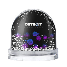 Снежный шар с принтом Новогодний Detroit: Become human в городе Новоалтайск, Пластик | Изображение внутри шара печатается на глянцевой фотобумаге с двух сторон | 