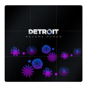 Магнитный плакат 3Х3 с принтом Новогодний Detroit: Become human в городе Новоалтайск, Полимерный материал с магнитным слоем | 9 деталей размером 9*9 см | 