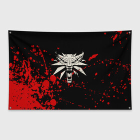 Флаг-баннер с принтом The Witcher Blood в городе Новоалтайск, 100% полиэстер | размер 67 х 109 см, плотность ткани — 95 г/м2; по краям флага есть четыре люверса для крепления | blood | game | games | player | rpg | skyrim | the | witcher | ведьмак | война | войны | волк | волки | геральт | игра | игрок | игры | кровь | лого | меч | полосы | рпг | символ | символы | скайрим | три | четыре | щит