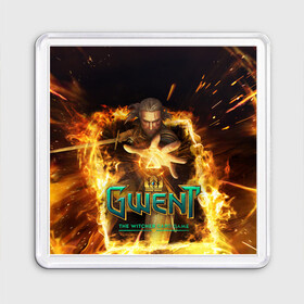 Магнит 55*55 с принтом GWENT: The Witcher Card Game в городе Новоалтайск, Пластик | Размер: 65*65 мм; Размер печати: 55*55 мм | Тематика изображения на принте: blood | dota | game | games | gwent | player | rpg | the | witcher | ведьмак | война | войны | волк | волки | гвент | гвинт | геральт | игра | игрок | игры | карточная | карты | кровь | лого | меч | полосы | рпг | символ | символы | три