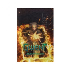 Обложка для паспорта матовая кожа с принтом GWENT: The Witcher Card Game в городе Новоалтайск, натуральная матовая кожа | размер 19,3 х 13,7 см; прозрачные пластиковые крепления | blood | dota | game | games | gwent | player | rpg | the | witcher | ведьмак | война | войны | волк | волки | гвент | гвинт | геральт | игра | игрок | игры | карточная | карты | кровь | лого | меч | полосы | рпг | символ | символы | три